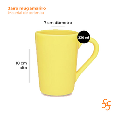 Jarro mug 230 cc amarillo Biona x6 - comprar online