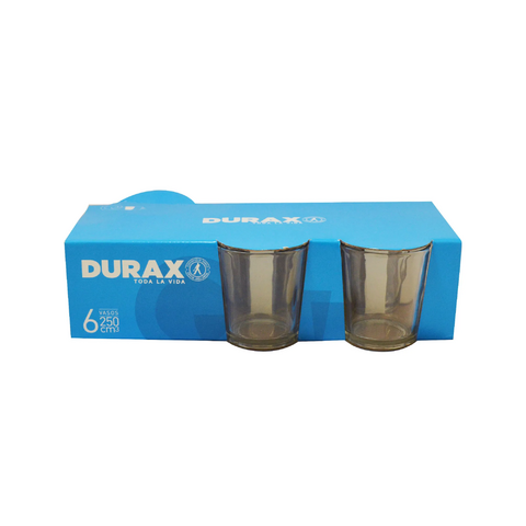 Pack x6 vaso Imperial 250 ml vidrio Durax