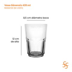 Pack X6 Vaso Génesis 420 Ml Vidrio Durax - comprar online