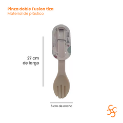 Pinza Ensalada Carol Cuchara Tenedor Doble Uso Fusión Tiza - comprar online