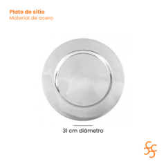 Plato de sitio acero inoxidable playo Carol - comprar online