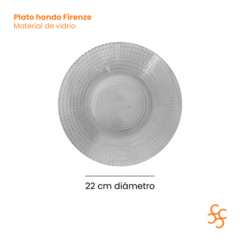 Plato Hondo Vidrio Firenze Durax Bulto Cerrado X24 - comprar online