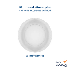 Plato hondo Gema Plus vidrio Durax x6 - comprar online