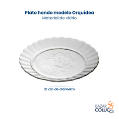 X12 Plato Hondo Vidrio Modelo Orquídea Durax - comprar online