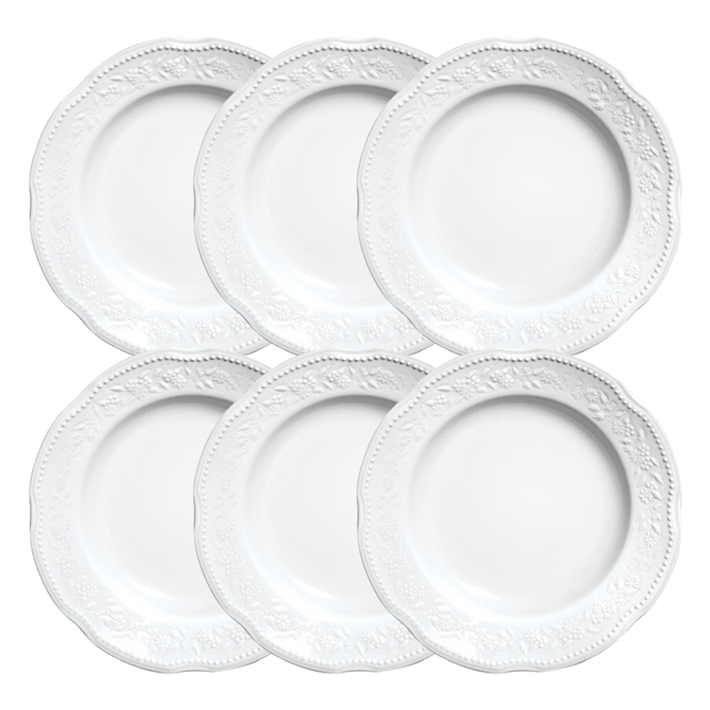 X6 Plato Pan Linea Mozart Porcelana Verbano