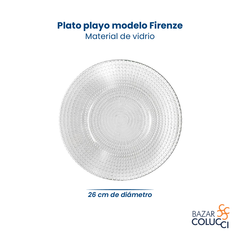 X12 Plato Playo Vidrio Modelo Firenze Durax en internet