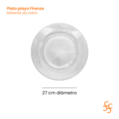 Plato Playo Vidrio Firenze Durax Bulto Cerrado X24 - comprar online