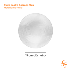 Plato Postre Vidrio Cosmos Plus Durax Bulto Cerrado X24 - comprar online