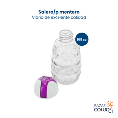 Salero pimentero vidrio 105cc Herevin - comprar online