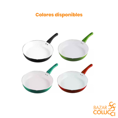 Sartén De Cerámica Antiadherente Con Mango De Silicona 24cm Carol - tienda online