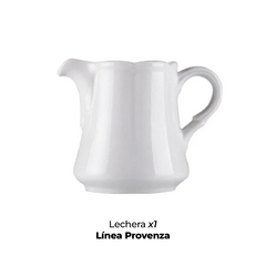 Juego Café Porcelana Blanca Línea Provenza Verbano X9 Piezas - Bazar Colucci