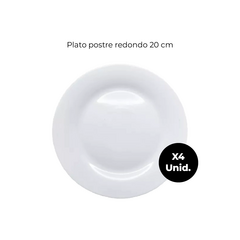 Set Platos Redondos Almuerzo Con Bowls Vidrio Opal Carol Set x22 en internet