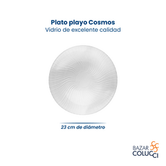 Set X6 Plato Playo Cosmos Vidrio Durax en internet