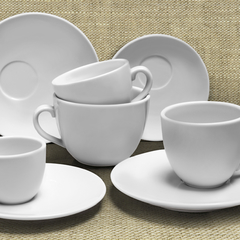 Imagen de X6 taza café con plato Línea 1900 porcelana Tsuji