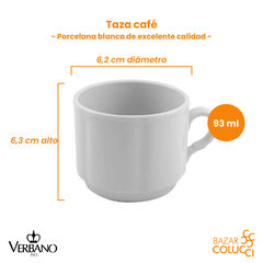 Set X6 Taza Café c/ Plato, Línea Provenza - Verbano en internet