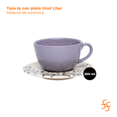 Taza té con plato 200 cc lila Unni Lilac Walplo - comprar online