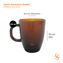 Tazón Amanecer Ámbar Vidrio 370 Cc Rigolleau X24 - comprar online