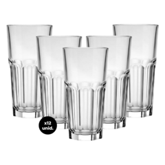 Vaso Vidrio Bristol Trago Largo Nadir 340 ml Set x12 - tienda online