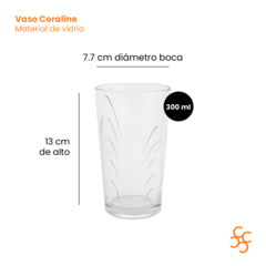 Vaso Vidrio Trago Largo Coraline Durax Bulto Cerrado X24 - comprar online