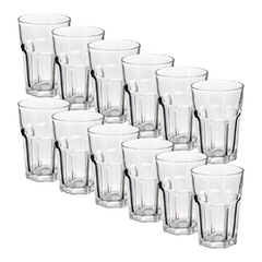 Vaso Facetado 400 Ml Vidrio Durax X12