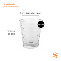 Vaso Vidrio Trago Corto Fresh Durax Bulto Cerrado X24 - comprar online