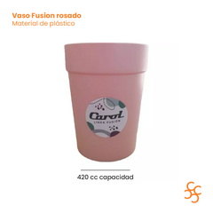 Vasos Plásticos Carol Sustentable Fusion Color Rosado x12 en internet