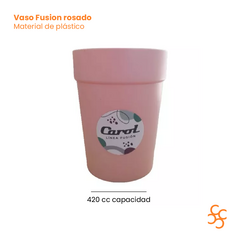Vasos Plásticos Carol Sustentable Fusion Color Rosado X24 en internet