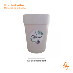 Set Vasos Plásticos Carol Sustentable Fusion Color Tiza X12 en internet