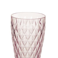 x6 vaso Glamour acrílico rosa 500ml Carol - comprar online