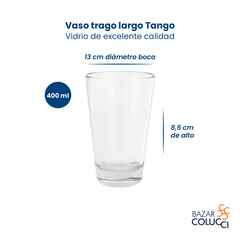 Vaso Tango vidrio Durax x6 - comprar online