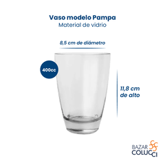 X6 Vaso Vidrio Trago Largo Modelo Pampa Durax #1442188596 en internet
