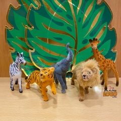 Set x5 animalitos de selva felpa