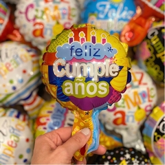 Mini globo feliz cumpleaños colores