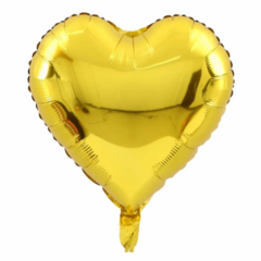 Globo corazón dorado 18´