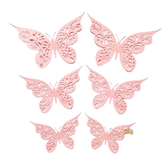 Mariposas rosas x6