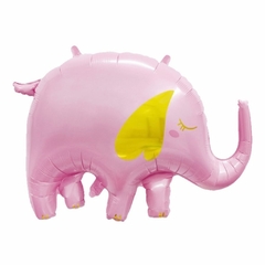 Globo elefante rosa y dorado