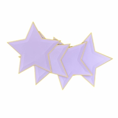 Platos estrella lila x6
