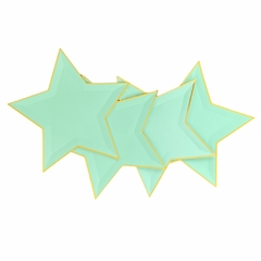 Platos estrella verde x6