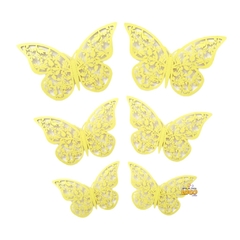 Mariposas amarillas x6