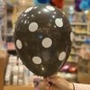 Globos negros lunar blanco x5