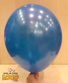 Globos perlados azul 12' x10u - comprar online