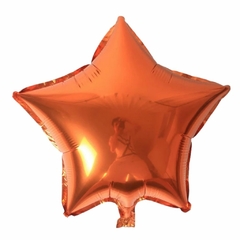 Globo estrella metalizado naranja 18’