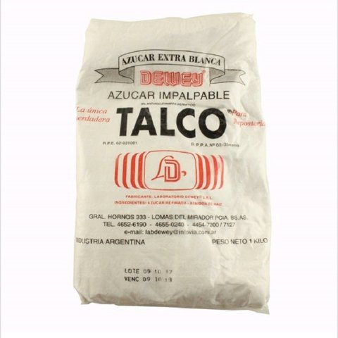 Azucar impalpable talco Dewey x1kg