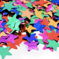 Confetti metalizado estrella multicolor - comprar online