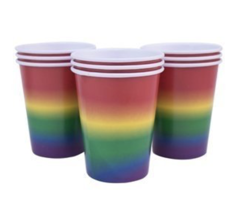 Vaso polipapel multicolor x8