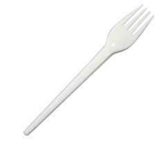 Tenedores plasticos blancos x20