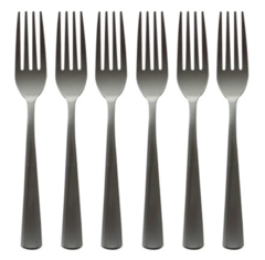 Tenedores plasticos plata x10