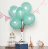 Globos perlados verde agua 12' x10u