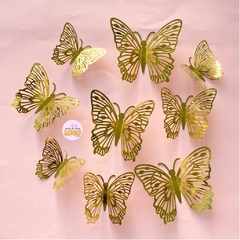 Mariposas doradas x12