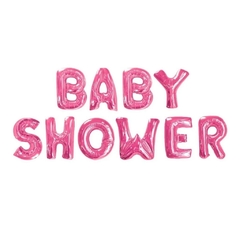 Set globos Baby Shower rosa